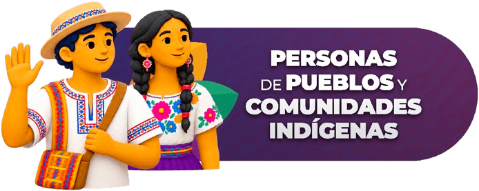 Botón personas indígenas